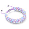 Lavande et Blanc | Argent | Bracelet Verre Double Sirène